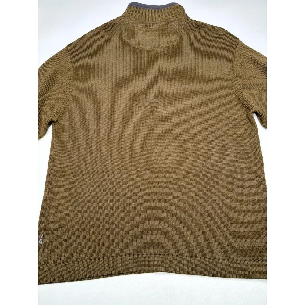 The North Face A5 Series Mens Green Wool‎ Blend Quarter Zip Pullover Sweater